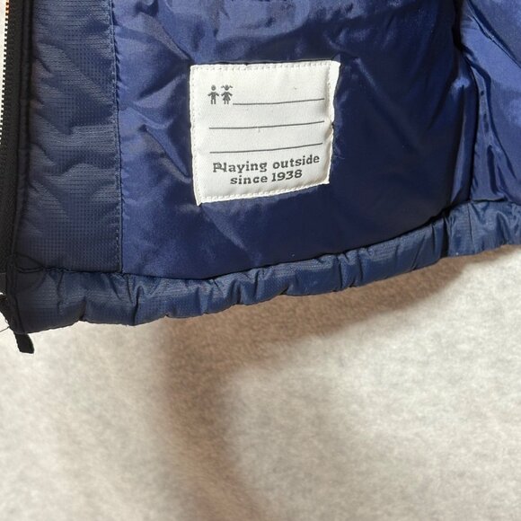 Columbia Boys Jacket Size S (8) Orange Navy Hooded Insulated Winter - Picture 6 of 8